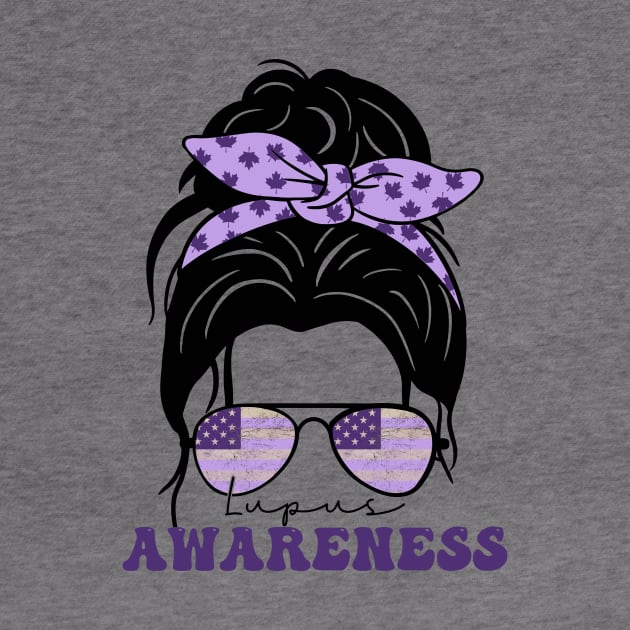 In May We Wear Purple Retro Lupus Awareness Month by drag is art